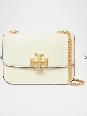 Tory Burch Ivory Eleanor Small Convertible Leather Shoulder Bag